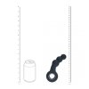 Vibrating Beaded Silicone Prostate Massager with Loop - Black